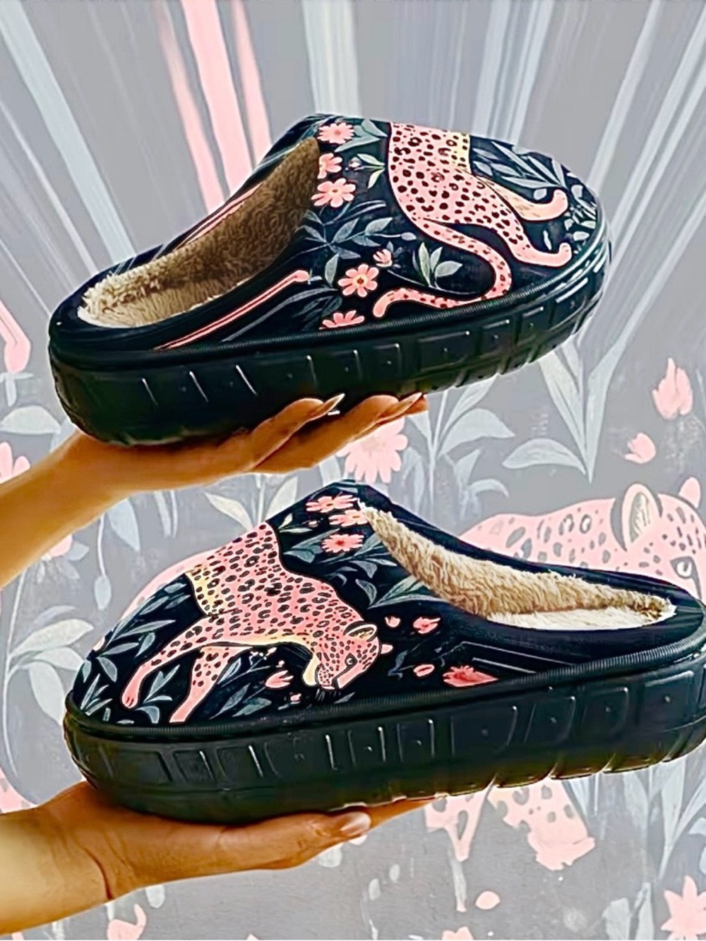 Pink Leopard - Slippers - Picture 1 of 5